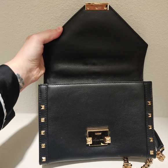 Michael Kors Ladies Whitney Leather Studded Shoulder Bag - Picture 3 of 7